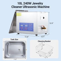 Load image into Gallery viewer, Jewelry Ultrasonic Cleaner, 10L  &amp; 6.5L 40kHz
