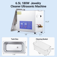 Load image into Gallery viewer, Jewelry Ultrasonic Cleaner, 10L  &amp; 6.5L 40kHz
