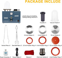 Load image into Gallery viewer, Vacuum Casting Machine 2L with Melting Furnace, 3 CFM Vacuum Pump
